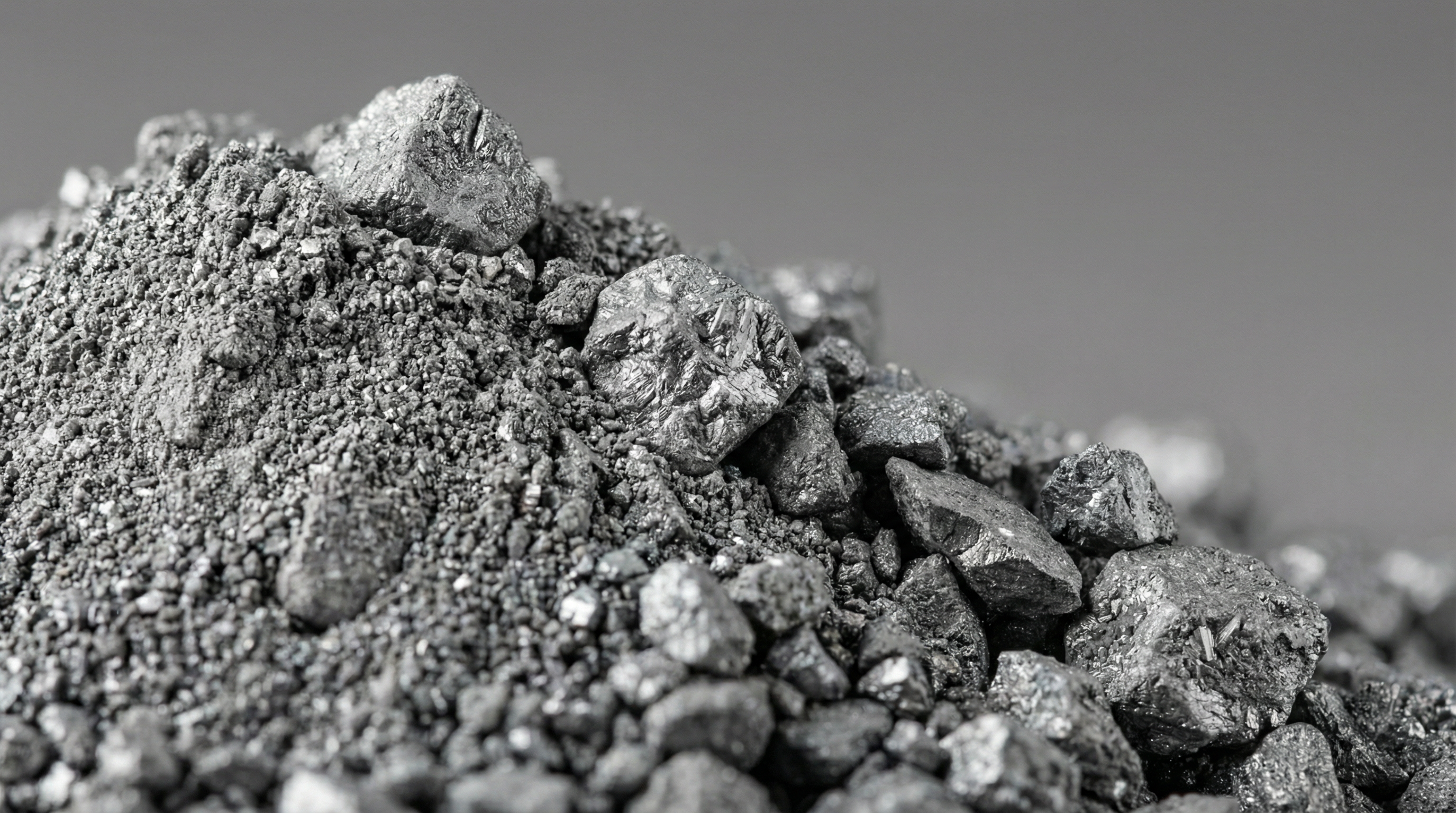 High-grade antimony concentrate pile